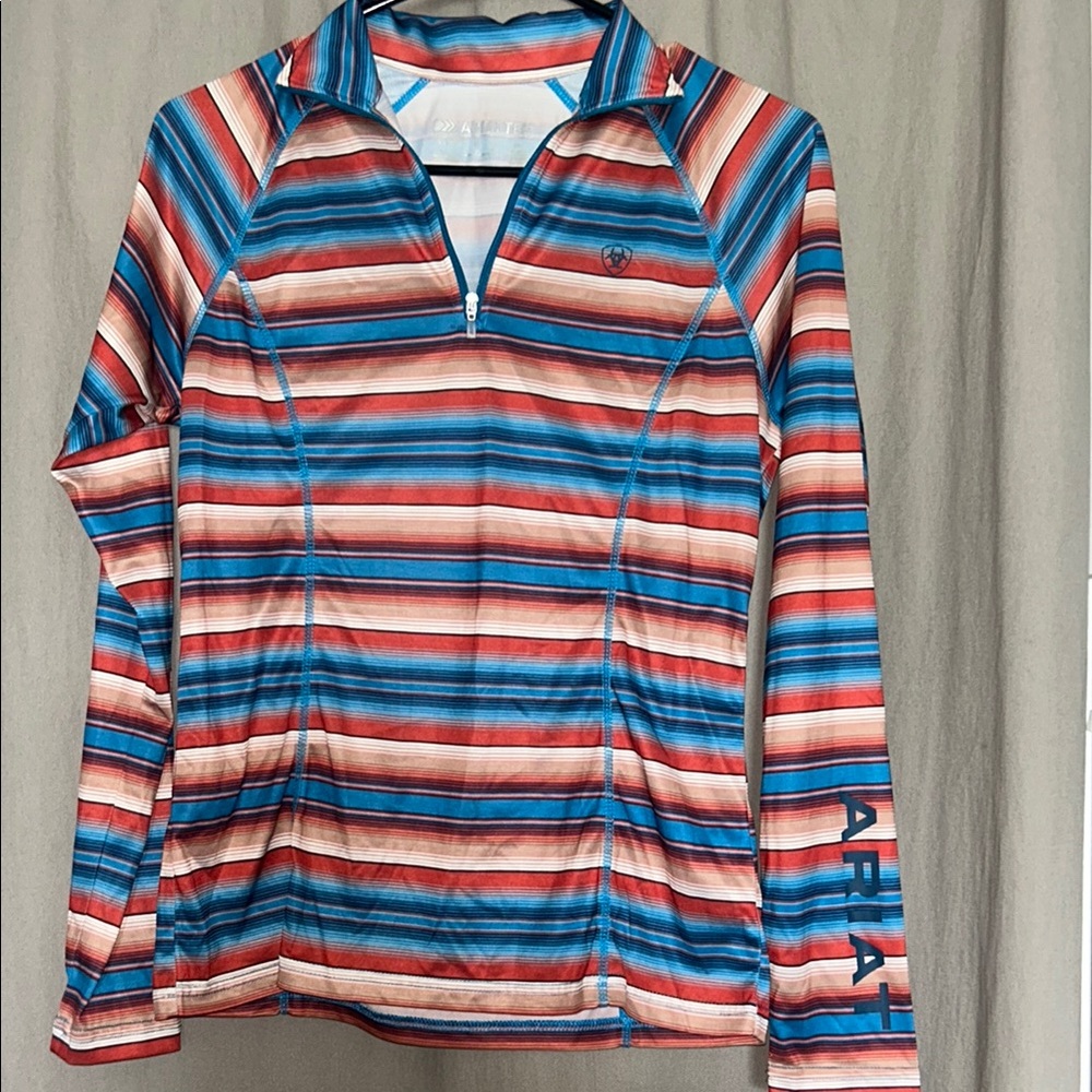 Ariat Multicolor Striped Half-Zip Pullover - image 1